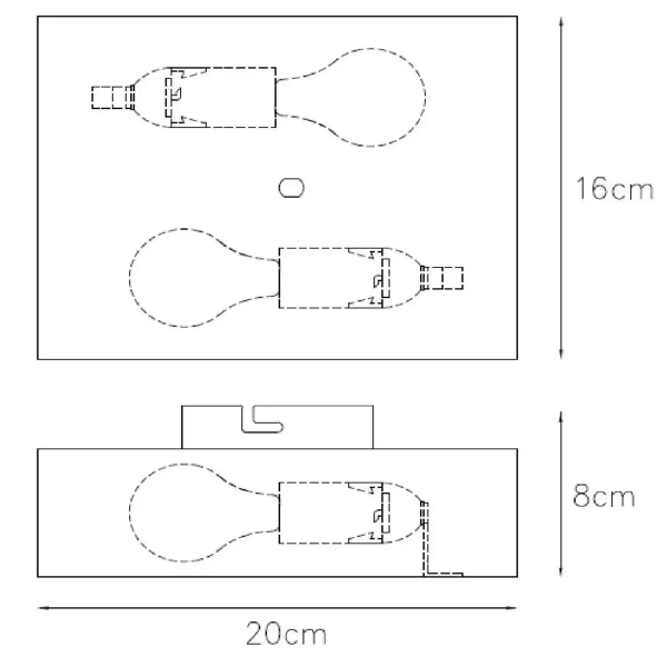 Kinkiet przyścienny OVALIS 12222/02/30 Lucide góra-dół czarny