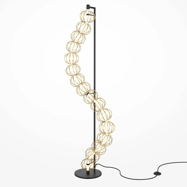 Podłogowa lampa Golden Cage MOD216FL-L38G3K LED 48W 3000K metalowa złota