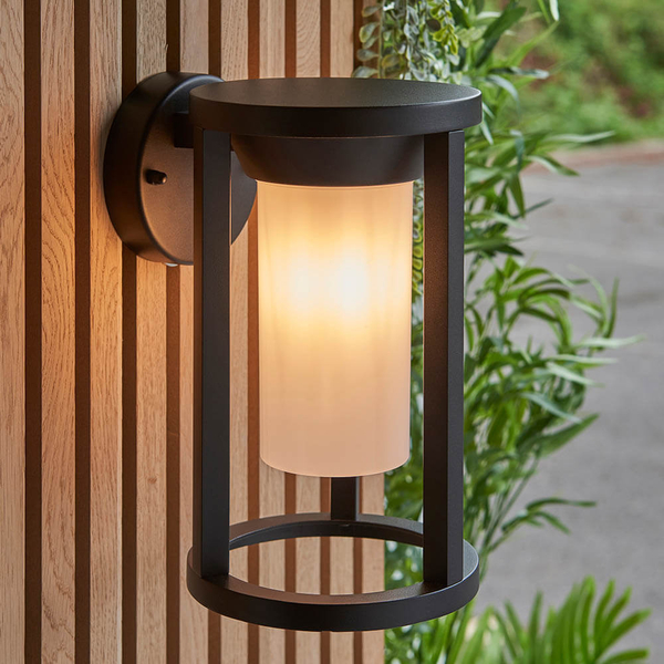 Elewacyjna lampa tuba Braden 96916 IP44 czarny biały