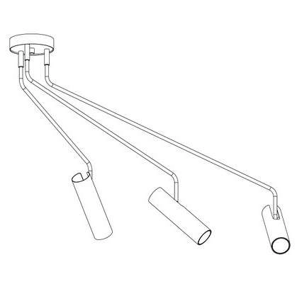 LAMPA sufitowa EYE SUPER 6504 Nowodvorski metalowa OPRAWA tuby regulowane na wysięgnikach czarna