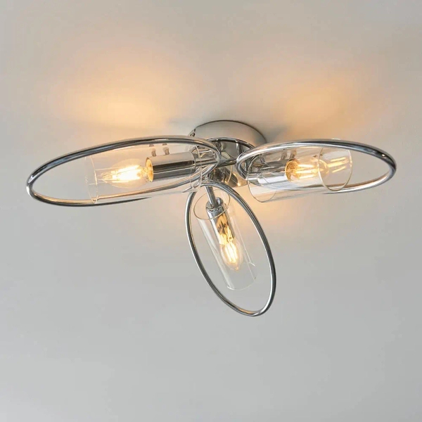 Potrójna lampa sufitowa Amari 96833 szklana chrom przezroczysty