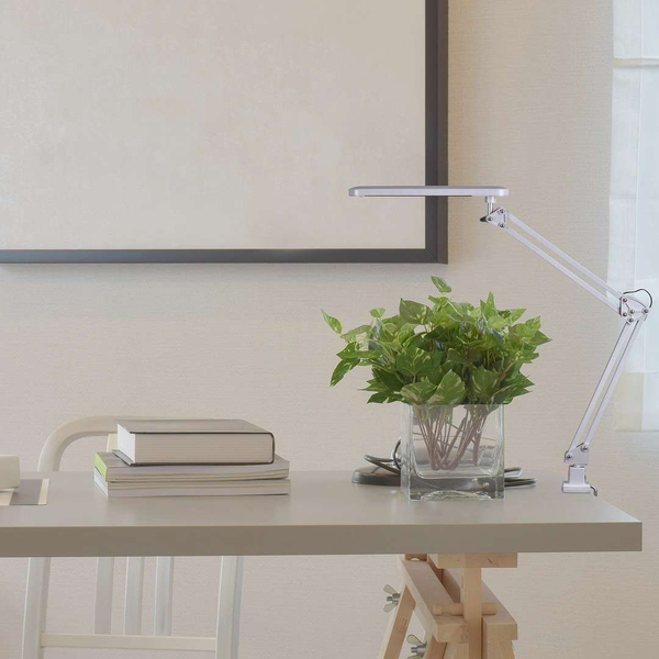 Stojąca LAMPA stołowa RAUL 4420 Rabalux biurkowa LAMPKA industrialna LED 5,6W 4500K srebrna