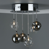Salonowa lampa wisząca Quinn QUI0610 Dar Lighting kule szklane dymione chrom