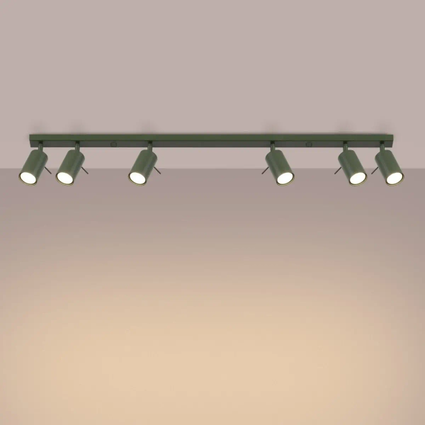 Wielopunktowa lampa sufitowa RING SL.1505 tubki regulowane oliwkowe
