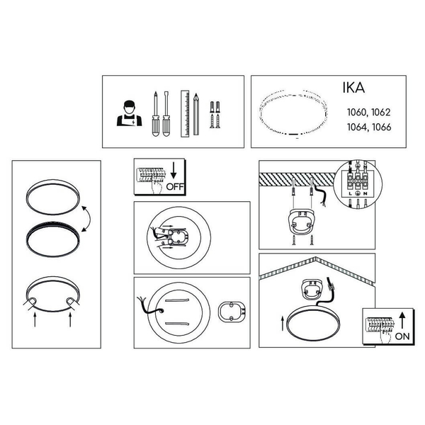 Plafon łazienkowy Ika 1060 Brosline LED 18W 3000K ring IP54 biały
