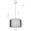 Salonowa lampa wisząca Harmony 1655 TK Lighting abażur z tkaniny czarna