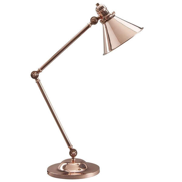 Stołowa LAMPA loftowa PROVENCE PV-TL-PN Elstead industrialna LAMPKA biurkowa stojąca metalowa nikiel