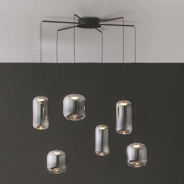 Salonowa lampa wisząca pająk ANUCO LE44614 LED 25W 3000K szary