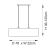 Wisząca lampa drewniana Longshore 101692 beżowy czarny