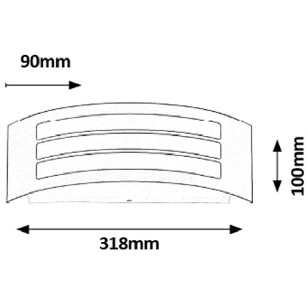 Ścienna LAMPA ogrodowa ROMA 8776 Rabalux elewacyjna OPRAWA zewnętrzna półokrągła IP44 antracytowa biała