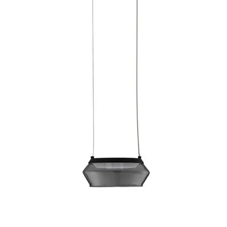 Szklana wisząca lampa OVANIRA LE45194 LED 8W 3000K czarna