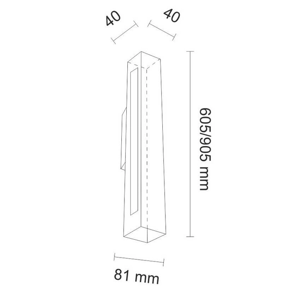 LAMPA ścienna OTARU 8086 Shilo łazienkowa OPRAWA metalowa KINKIET listwa LED 19,2W 3000K IP44 czarna