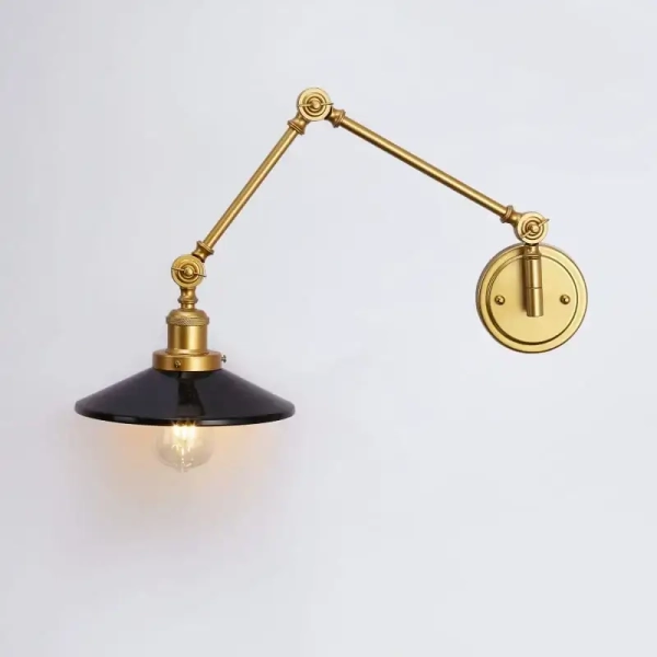 Regulowany kinkiet ścienny Retro ABR-KRNW-GB Abruzzo czarny złoty