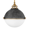 Lampa wisząca QN-FLETCHER-P-L-AZ industrialna szkło biała