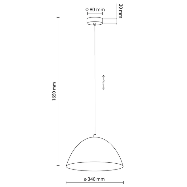 Lampa wisząca Faro 3192 do gabinetu loftowa zwis kopuła biała