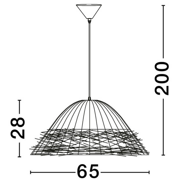 Wisząca lampa z trawy morskiej ALLENDE LE44491 boho beżowy
