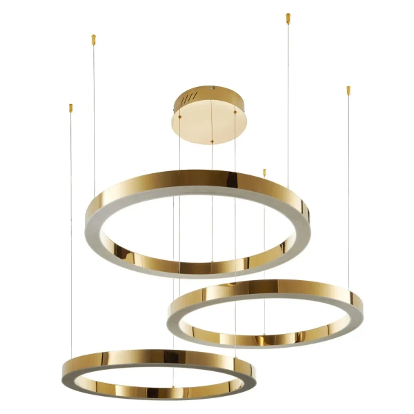 Pierścieniowa lampa wisząca CIRCLE DN924-40+60+80 gold LED 93W 3000K złote