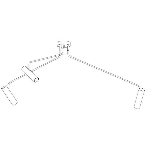 LAMPA sufitowa EYE SUPER 6504 Nowodvorski metalowa OPRAWA tuby regulowane na wysięgnikach czarna