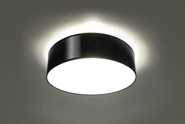 Plafon LAMPA sufitowa SL.0121 okrągła OPRAWA natynkowa czarna