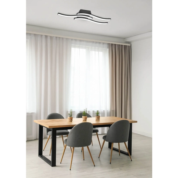 Przysufitowe listwy czarne NORVE DL132-62473 plafon LED 5W 3000K