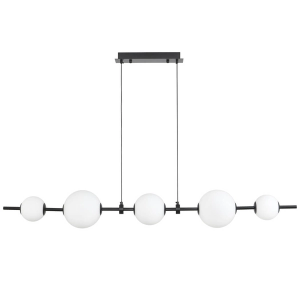 Kulista lampa wisząca MILA ST-CP241222-5L LED 27W 3000K kule białe czarne