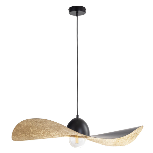 Salonowy zwis KAPELLO metalowa lampa wisząca do jadalni czarna