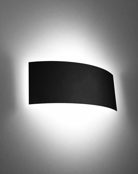 LAMPA ścienna SL.0937 półokrągła OPRAWA kinkiet metalowy czarny