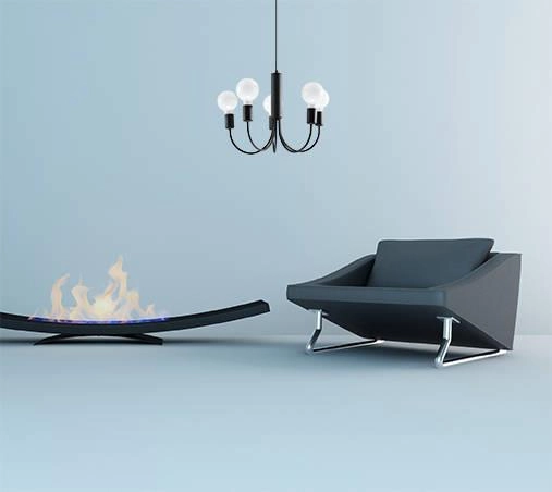 LAMPA wisząca SL.0855 metalowa OPRAWA świecznikowy zwis czarny