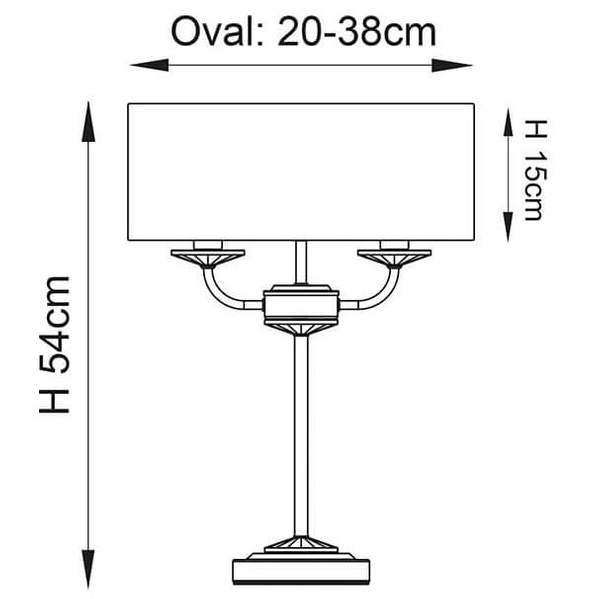 Lampa stołowa Nixon 60804 Endon abażurowa do sypialni ecru nikiel