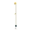 Naścienna lampa stożek BINGO złoty czarny W0448 1xLED 8W 3000K trawertyn