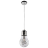 Lampa wisząca VEN 601/1 szklana żarówka bulb loft chrom przezroczysta
