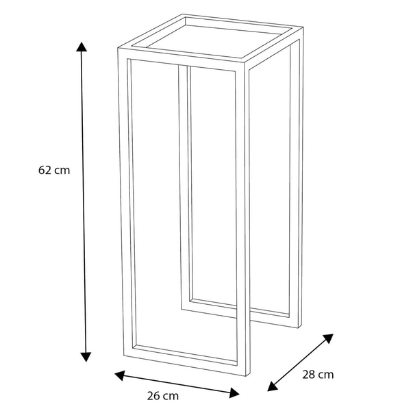 Stojak na kwiaty Kaja Home KS-07 KWIETNIK ECO M Kaja minimalistyczny metalowy czarny