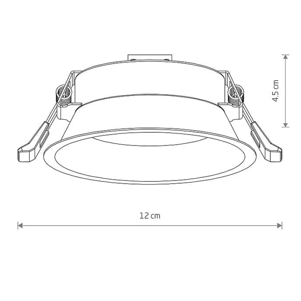Okrągła lampa podtynkowa oczko Uno 10843 Nowodvorski kuchenna czarna
