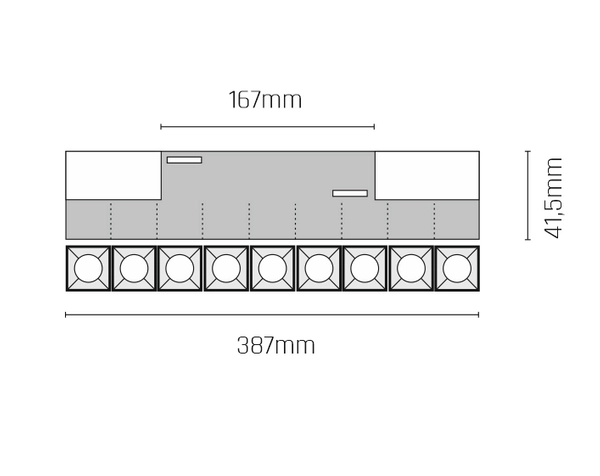 Listwa do szynoprzewodu Komatsu Dot 6564 Shilo LED 24W 3000K magnetyczna czarna