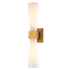 Lampa ścienna Kristy KRISTY-2WB-DG-OPAL góra-dół szklana biała złota
