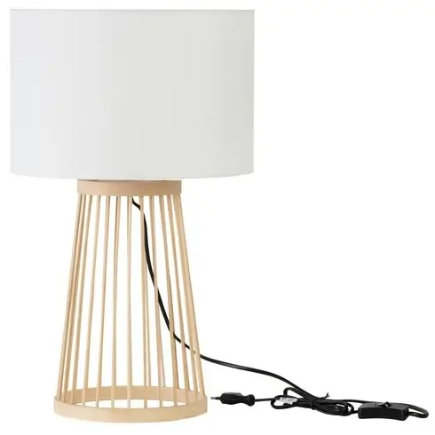 Bambusowa lampa stołowa do jadalni UVENZIA LE45384 naturalna