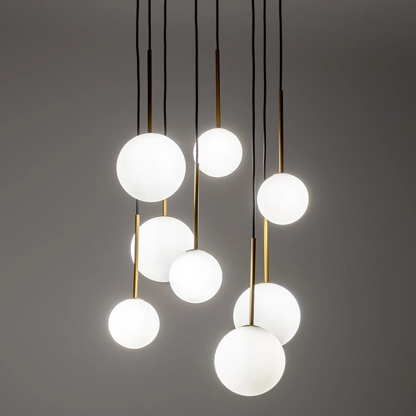 Lampa wisząca okrągła kaskada Karo 10934 Nowodvorski kule złota biała