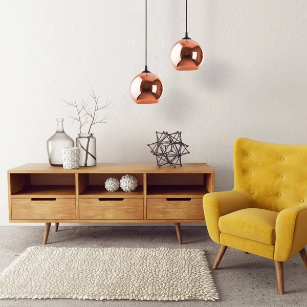 Lampa zawieszana Venezia 5741 TK Lighting balls do jadalni miedziana