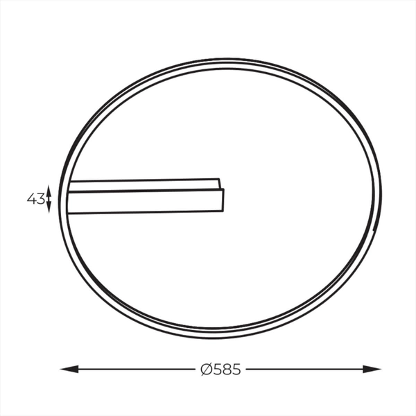 Lampa sufitowa LED Corit E82907-81 Zumaline 24W 4000K okrągła czarna