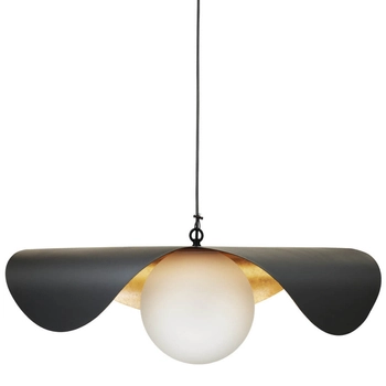 Wisząca lampa ENZO ST-F22020601-D80 black szklana kula czarny złoty