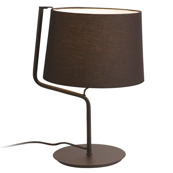 Lampka stołowa z abażurem CHICAGO T0029 Maxlight metal tkanina czarna
