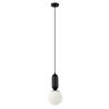 Nowoczesna lampa wisząca Aldeva ball do holu czarna biała