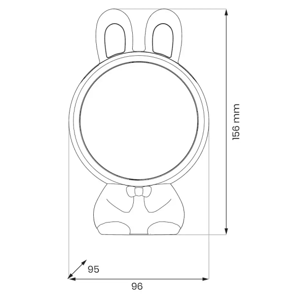 Dziecięca lampa stołowa Kosmonauta ML2262 LED 4W CCT królik biały