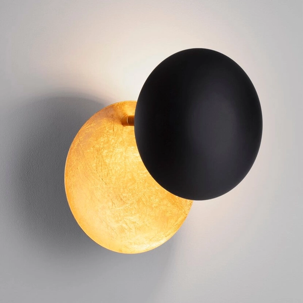 Ścienny kinkiet designerski PAIJAN LE44458 LED 6W 3000K okręgi czarny złoty