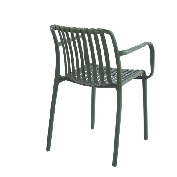 Krzesło z podłokietnikami STRIPS zielone KH1501100385 wys. 78 cm