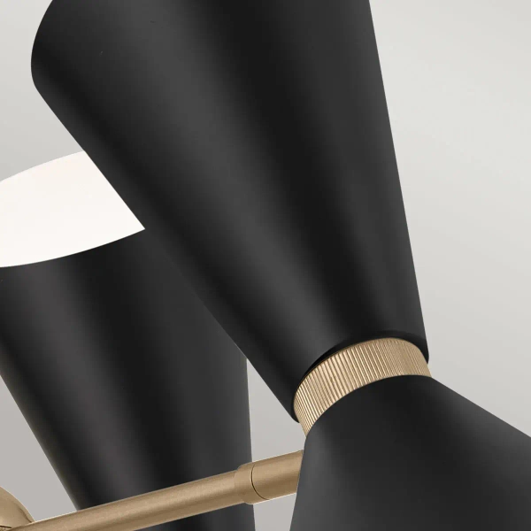 Nowoczesny żyrandol do salonu Phix KL-PHIX-3-CBB regulowany czarny