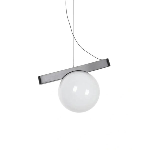 Szklana lampa wisząca BALANCE biała grafitowa MSE1501100489 1xG9 Ø35 kulista