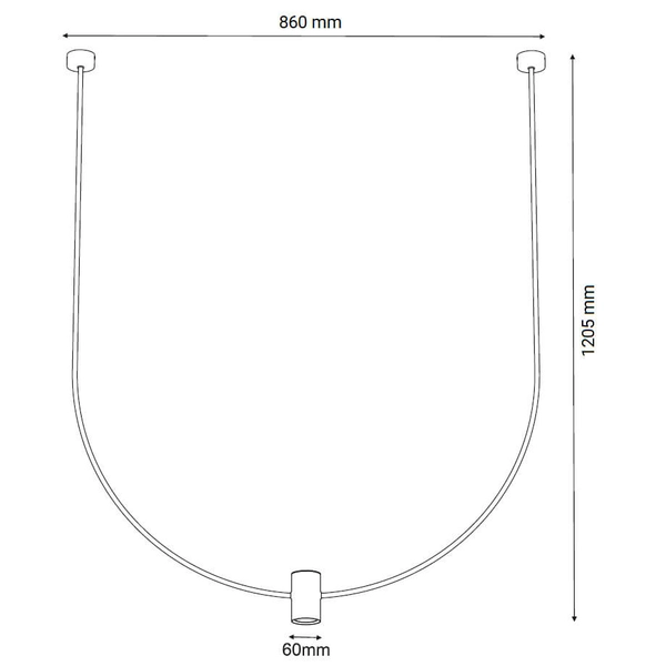 Natynkowa lampa zwisowa No.C 5088 Shilo 86cm regulacja do salonu czarna