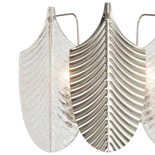 Kinkiet glamour do sypialni Palermo W03077NI Cosmolight metal szkło nikiel