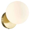 Kinkiet LAMPA ścienna CGBALLPLATE2 COPEL loftowa OPRAWA szklana kula ball modernistyczna biała złota